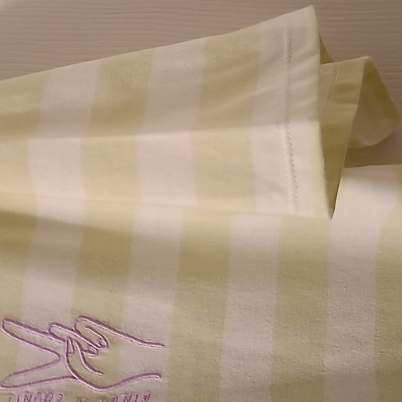 THEREABOUTS GIRLS GREEN & WHITE STRIPED "KINDNESS COUNTS" SHORT SLEEVE CROP XL - Picture 6 of 9